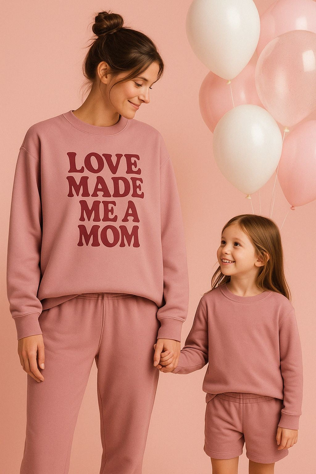 DAMEN PULLOVER ' LOVE MADE ME A MOM'