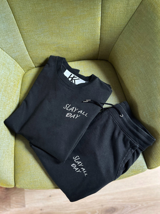 DAMEN SET SWEATSHIRT & JOGGINGHOSE ' SLAY ALL DAY '