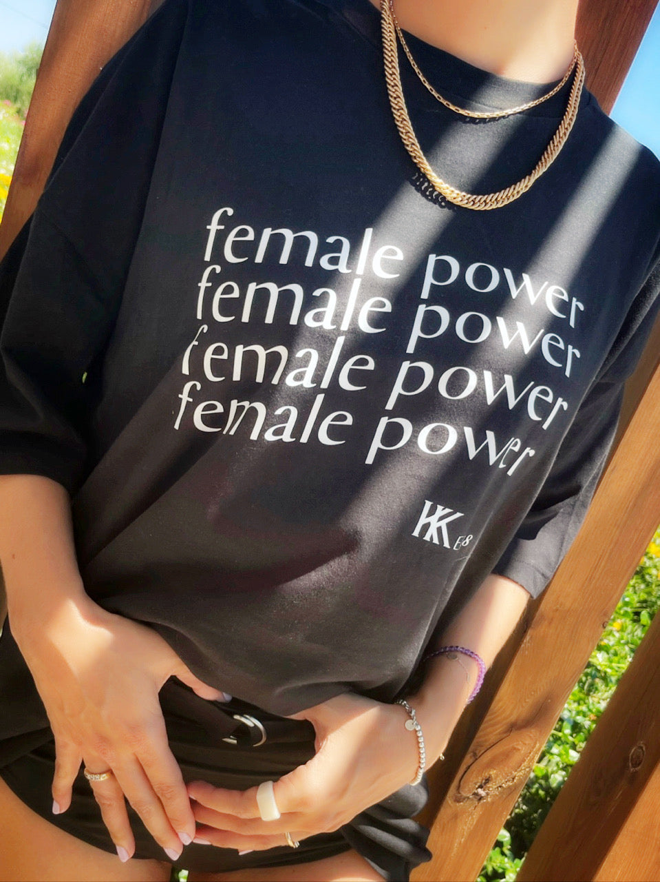 DAMEN T-SHIRT KLEID ' FEMALE POWER '