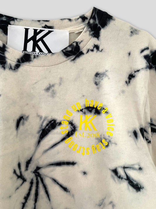 DAMEN BATIK T-SHIRT ' STAND UP - HAVE A VOICE - STAY STRONG '