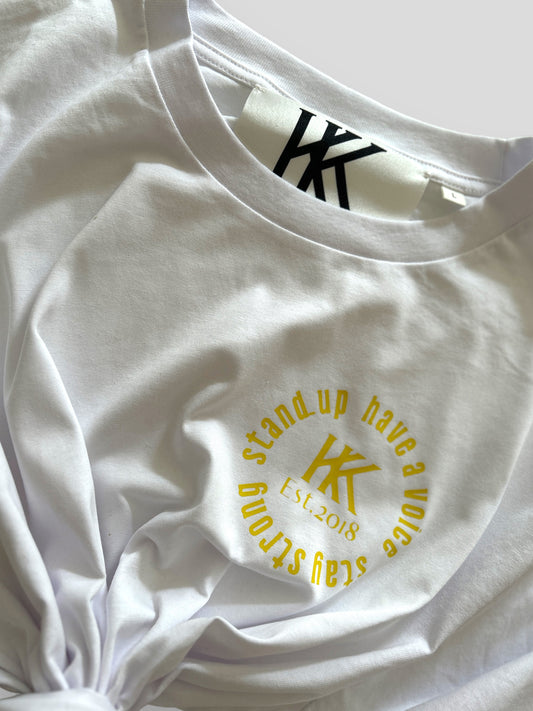 DAMEN T-SHIRT ' STAND UP - HAVE A VOICE - STAY STRONG '