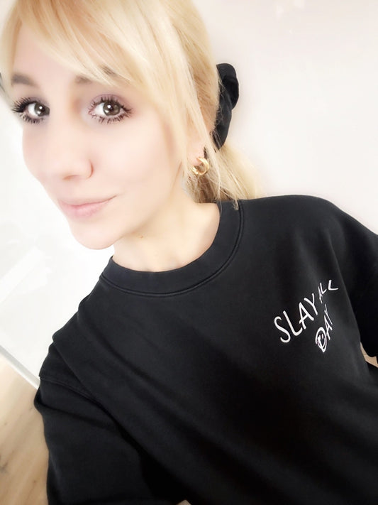 DAMEN SWEATSHIRT ' SLAY ALL DAY '