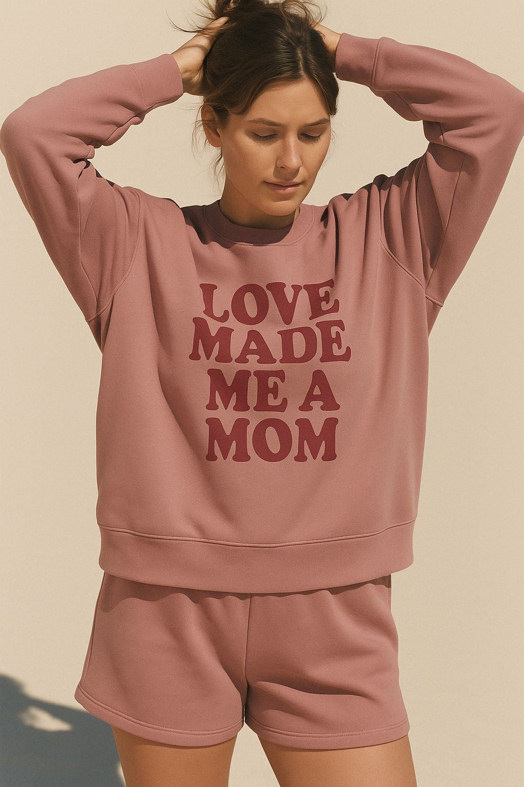 DAMEN PULLOVER ' LOVE MADE ME A MOM'