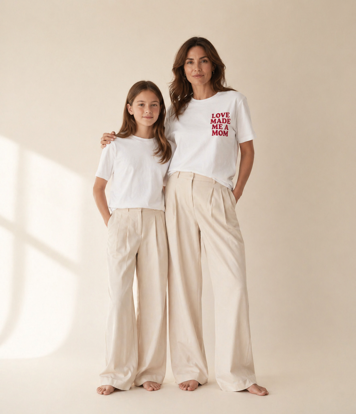 DAMEN T-SHIRT "LOVE MADE ME A MOM"