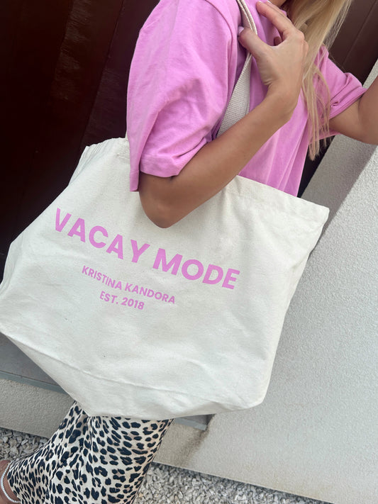 OVERSIZED TOTE BAG "VACAY MODE"