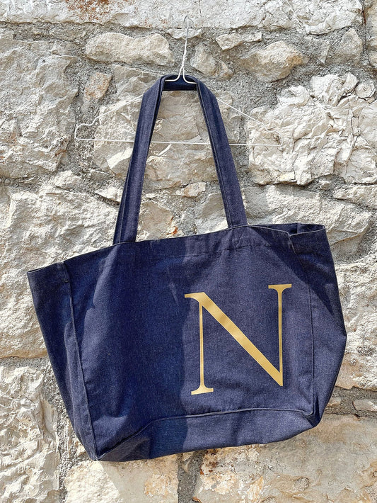 XL SHOPPING BAG MIT INITIALIEN - PERSONALISIERT