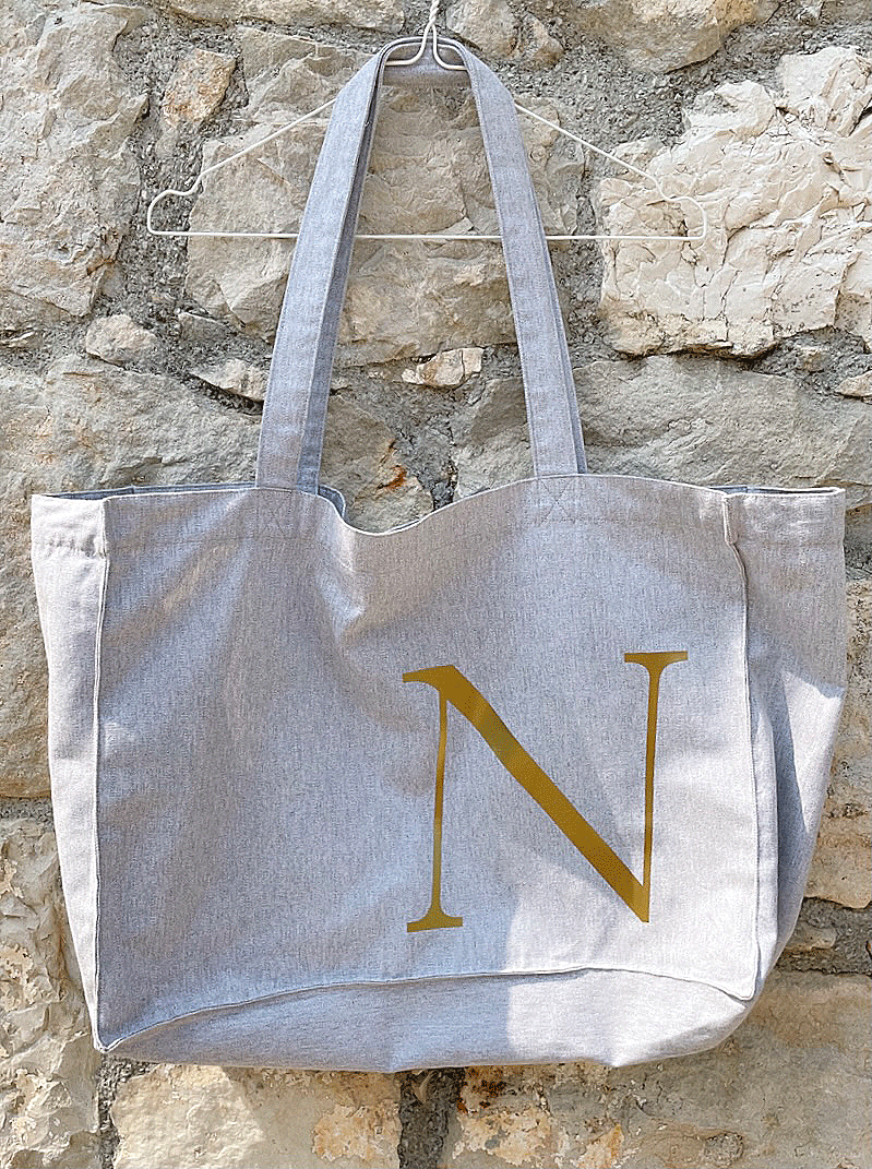 XL SHOPPING BAG MIT INITIALIEN - PERSONALISIERT